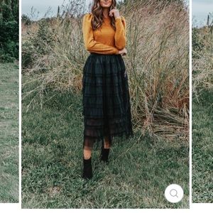 High waisted black skirt- size medium